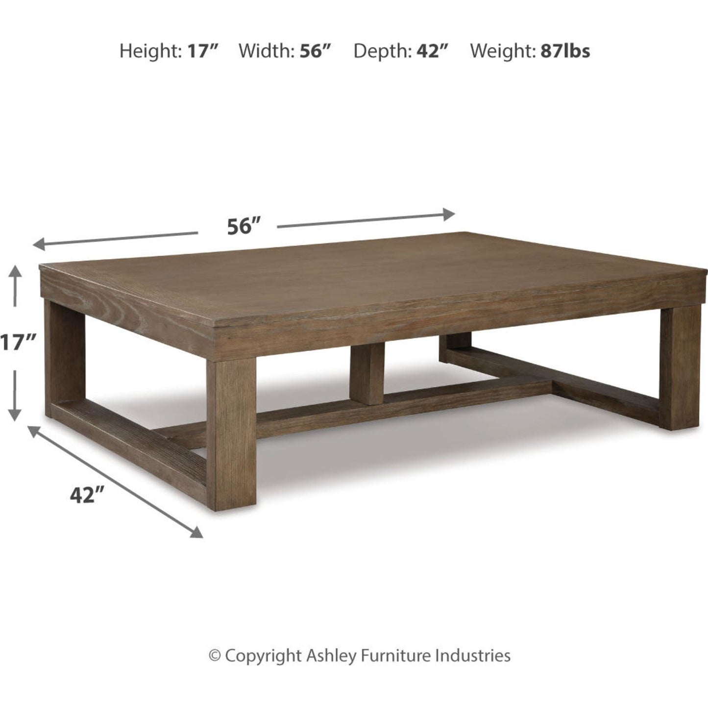 Cariton Coffee Table - Gray