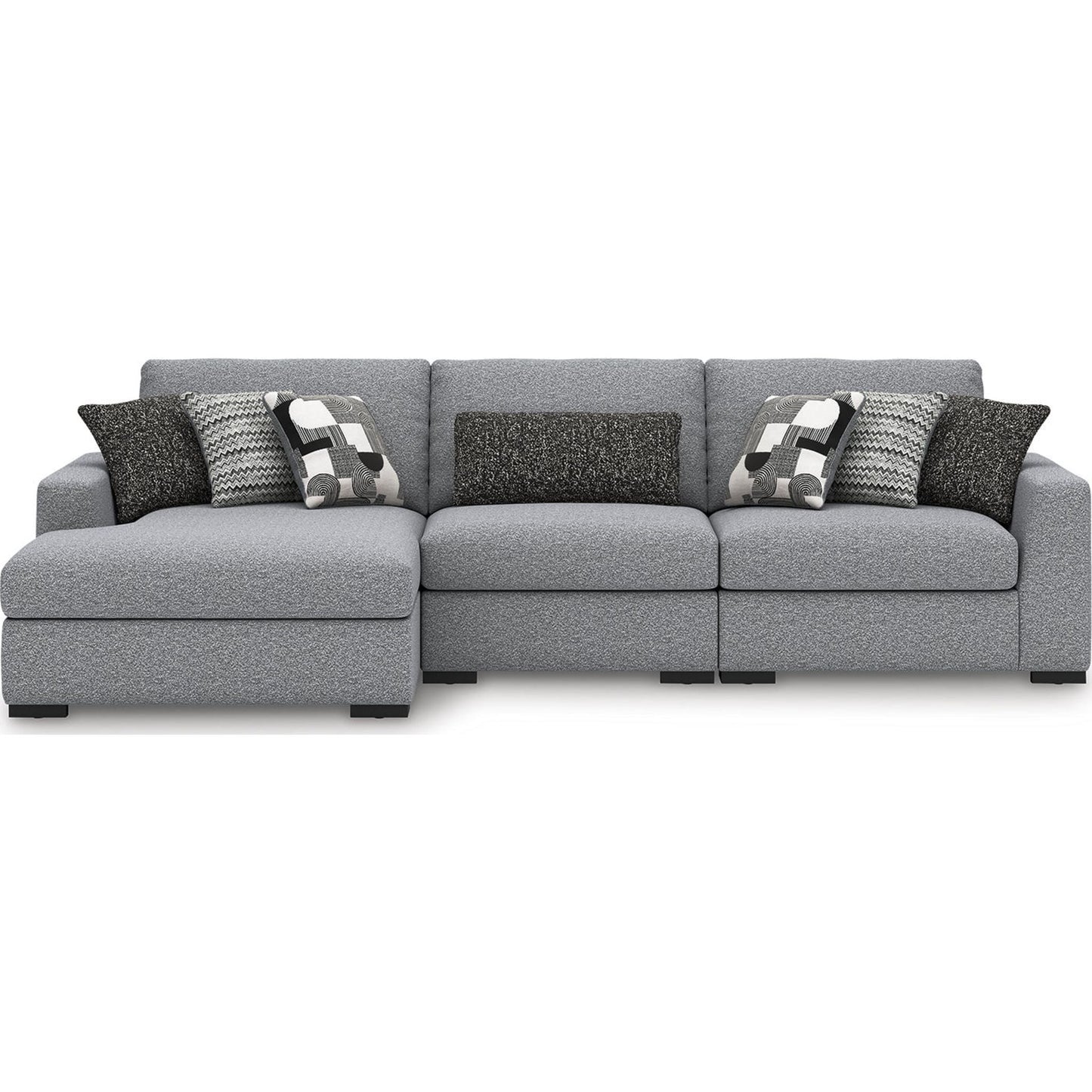 Bealton 3 Piece Sectional with Chaise - Salt and Pepper