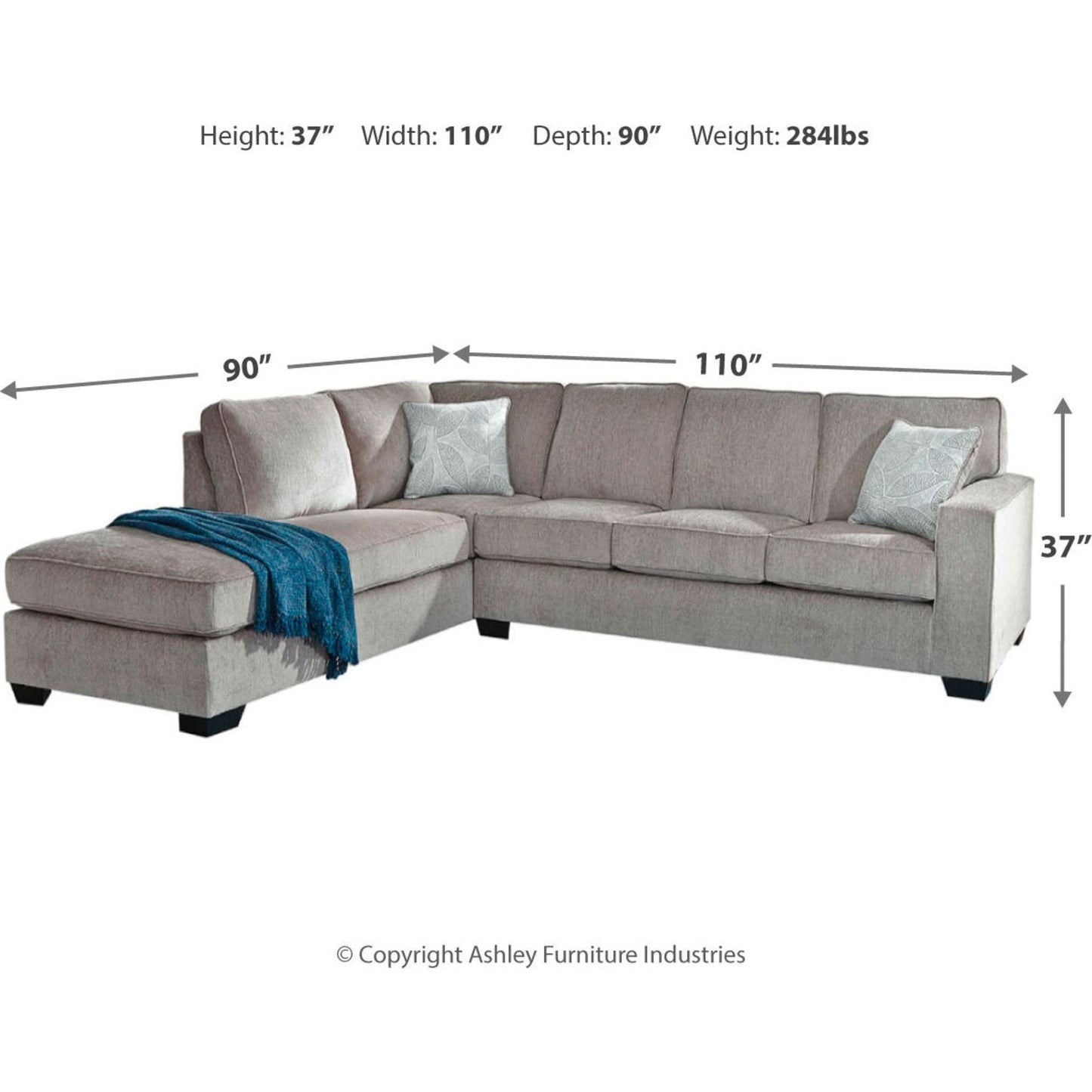 Altari 2 Piece Sleeper Sectional with Chaise