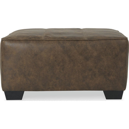 Abalone Oversized Accent Ottoman - Chocolate