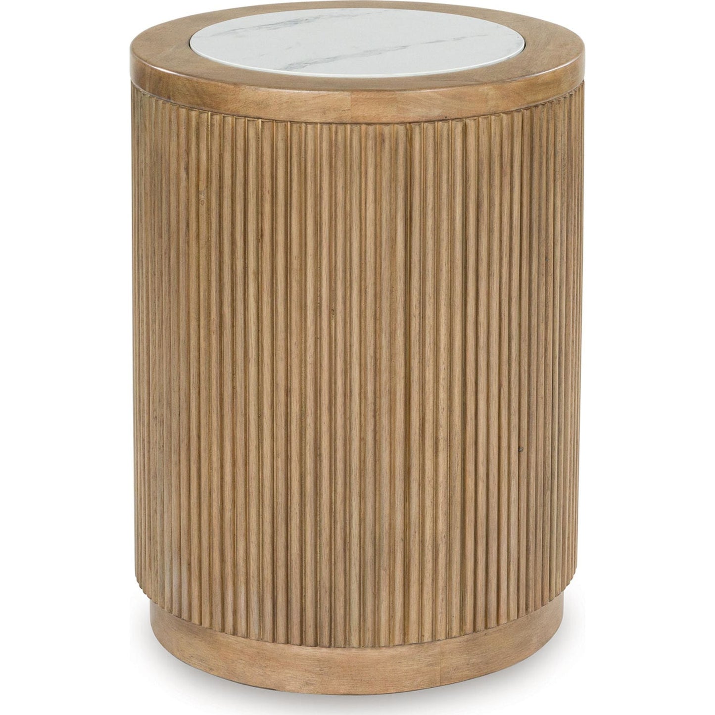 Camdill End Table - Light Brown/White