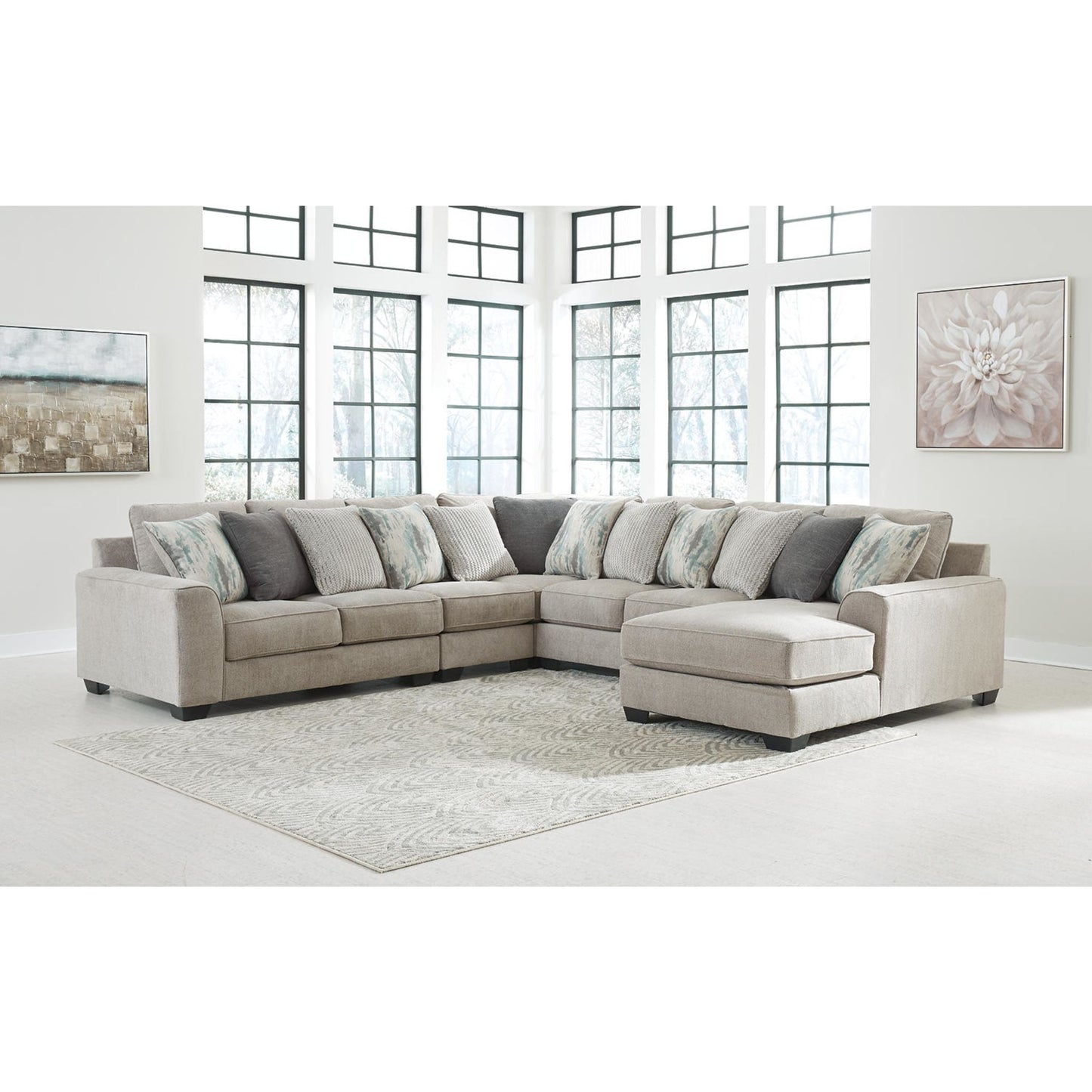 Ardsley 5 Piece Sectional with Chaise