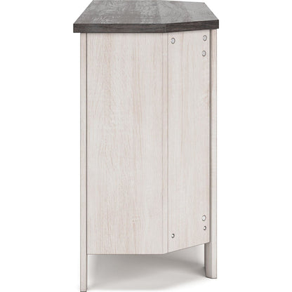 Dorrinson Corner TV Stand - Two-tone