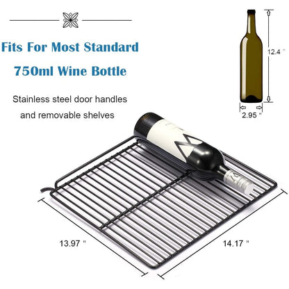 26 Bottle Wine Cooler/Cabinet Beverage Refigerator Mini Fridge - 17.52*19.29*31.18in