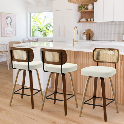 26/29 Swivel Bar Stools/ Counter Stools with Bentwood Legs