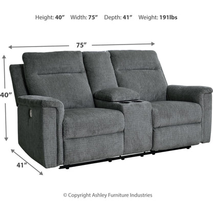 Barnsana Power Reclining Loveseat with Console