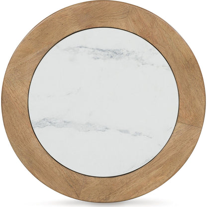 Camdill End Table - Light Brown/White