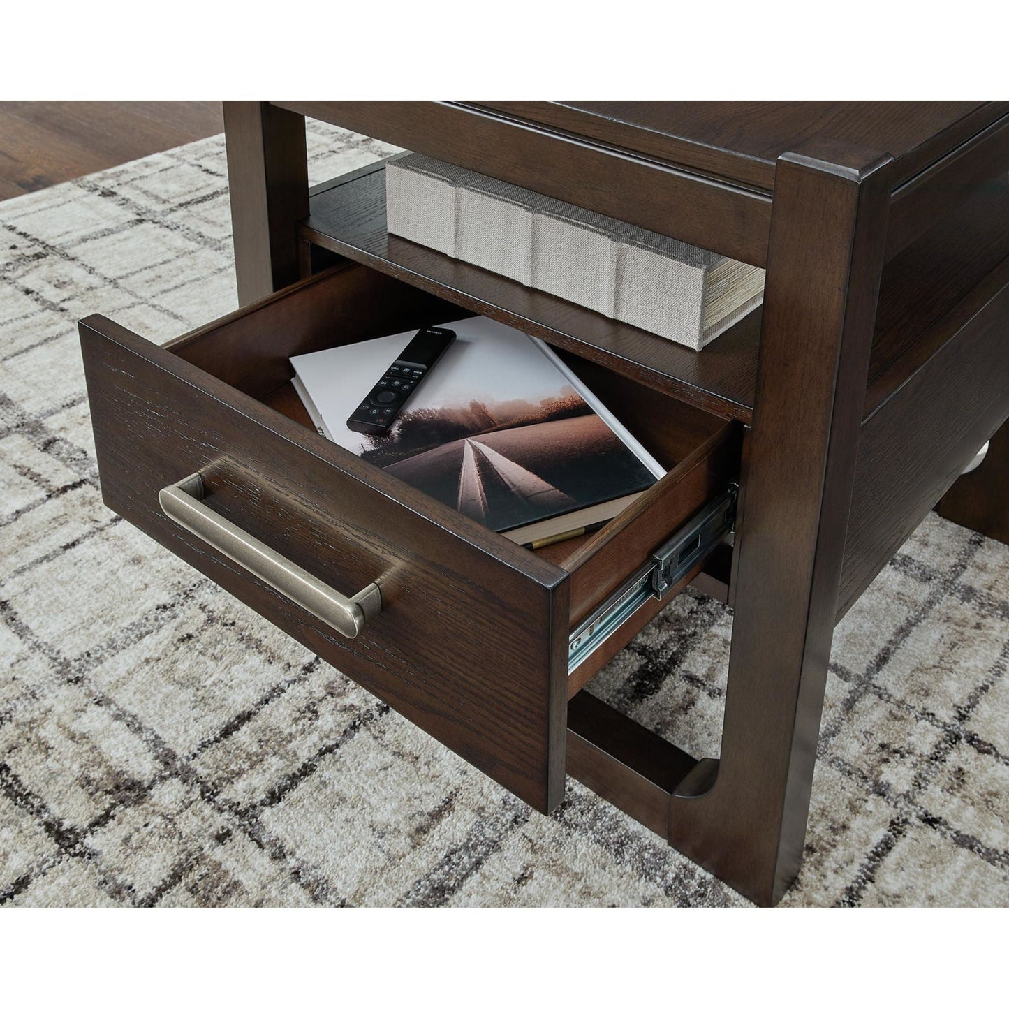 Breckington End Table - Dark Brown