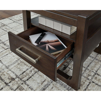 Breckington End Table - Dark Brown