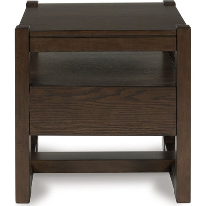 Breckington End Table - Dark Brown