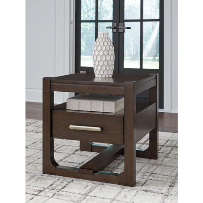 Breckington End Table - Dark Brown
