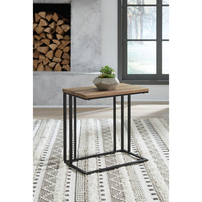 Bellwick Chair Side End Table - Natural/Black