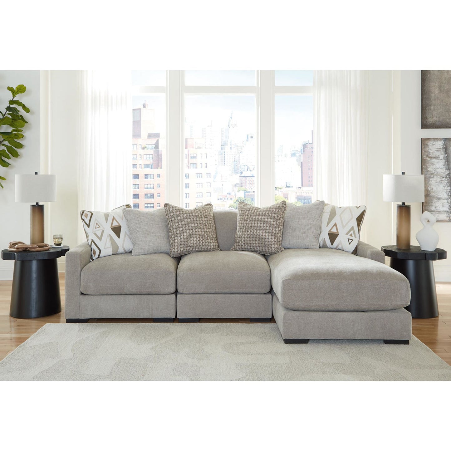 Aslan Court 3 Piece Sectional with Chaise