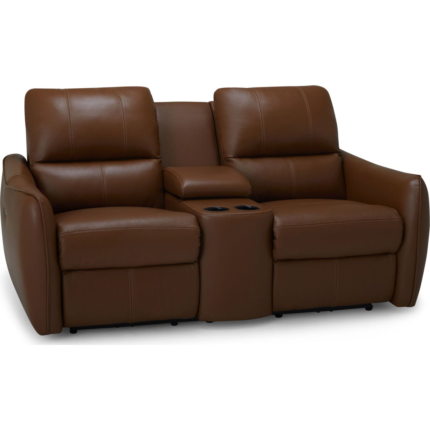 Arlo Power Reclining Loveseat w/ Console - Valencia Biscotti