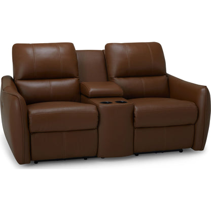 Arlo Power Reclining Loveseat w/ Console - Valencia Biscotti