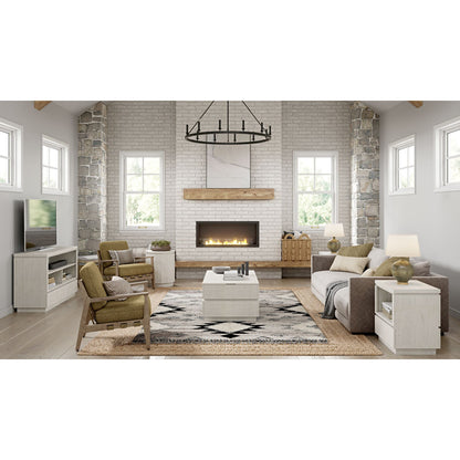 Claudette End Table - Alabaster