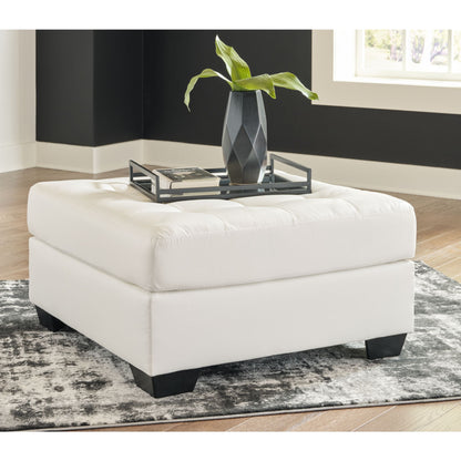 Donlen Oversized Accent Ottoman - White