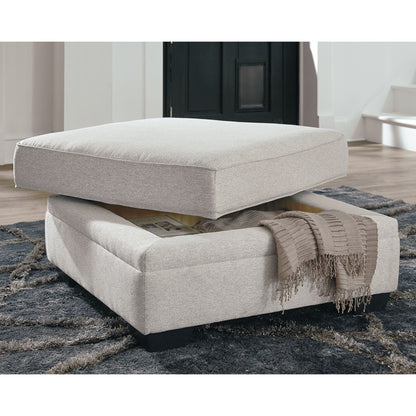 Dellara Storage Ottoman - Chalk