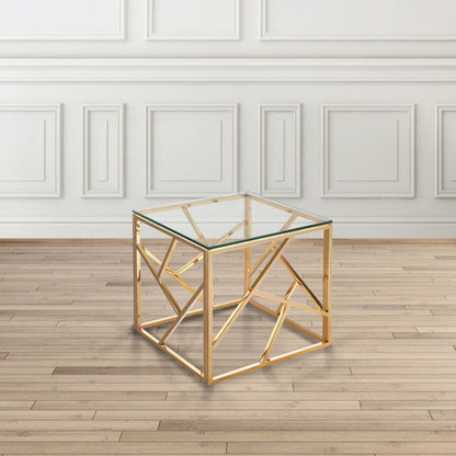 Carole End Table - Gold