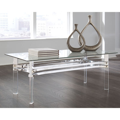 Braddoni Coffee Table - Chrome Finish