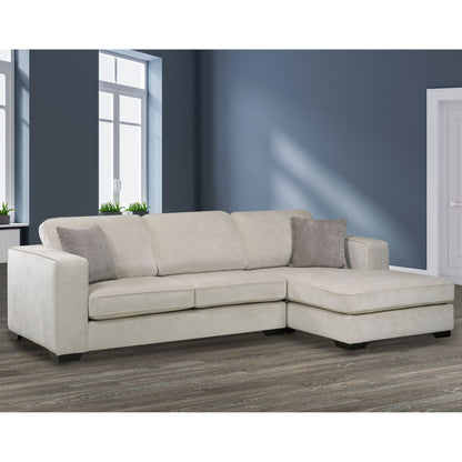 Amber 2 Piece Sectional with Chaise - Cream