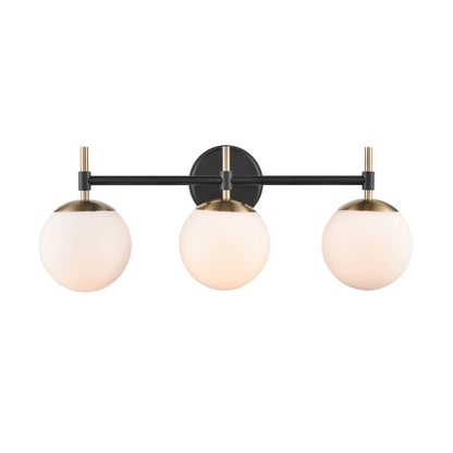 929 Lighting 3 Light Bathroom Vanity Fixture in Multiple Finishes with Opal Glass Shades