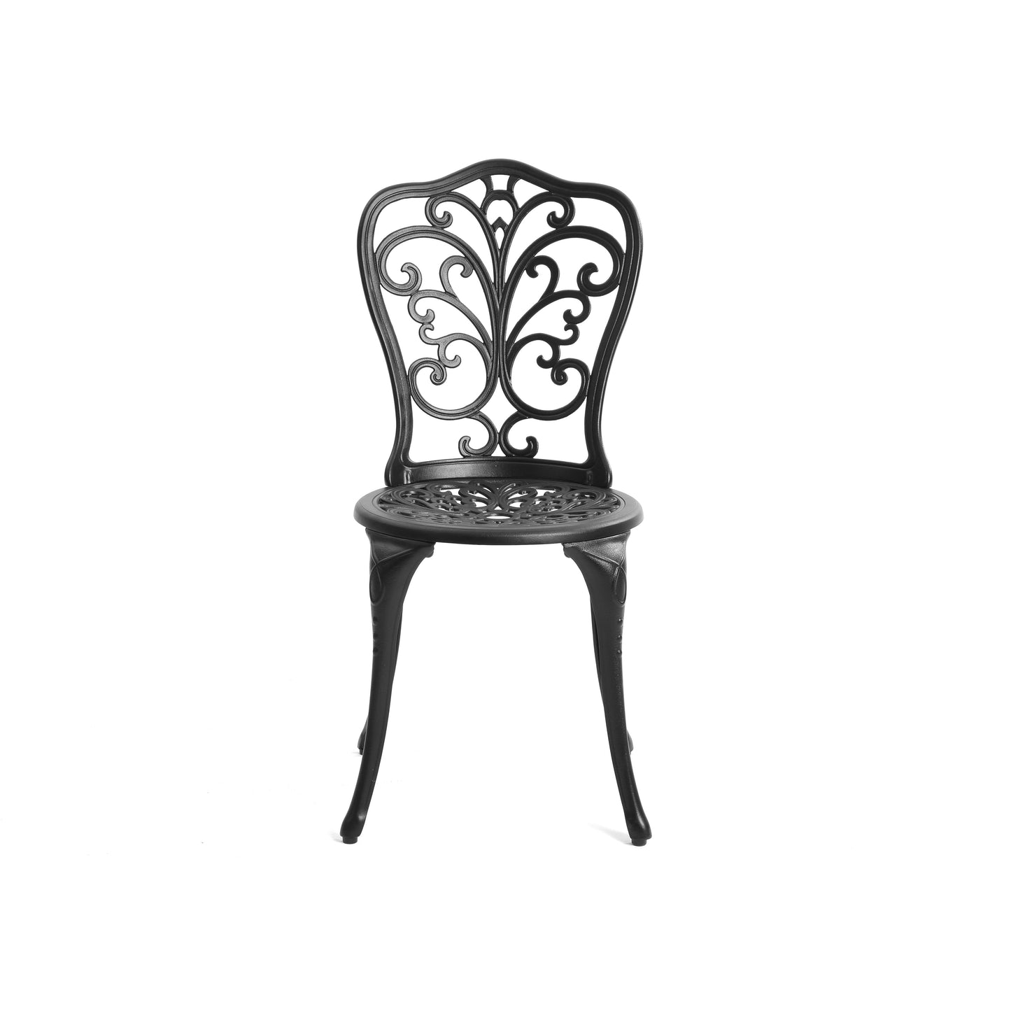 3-Piece Aluminum Outdoor Patio Butterfly Table and Chairs with Umbrella Hole