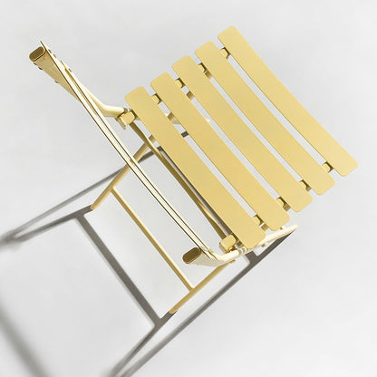 3 Piece Patio Minimalist Bistro Set Foldable Square Table & Chairs - 3-Piece