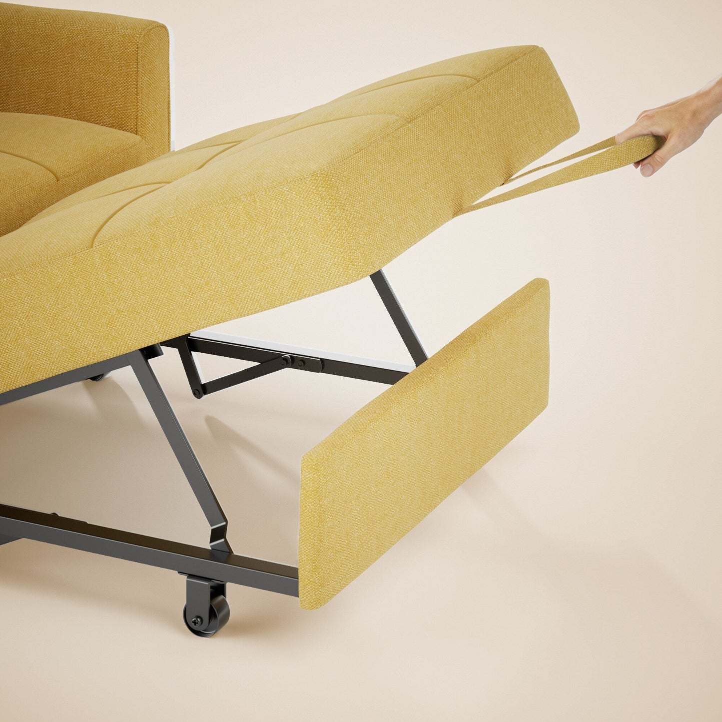 3-in-1 Adjustable Sleeper Sofa Bed, Pull Out Chair Sofa, Convertible Folding Bed for Living Room