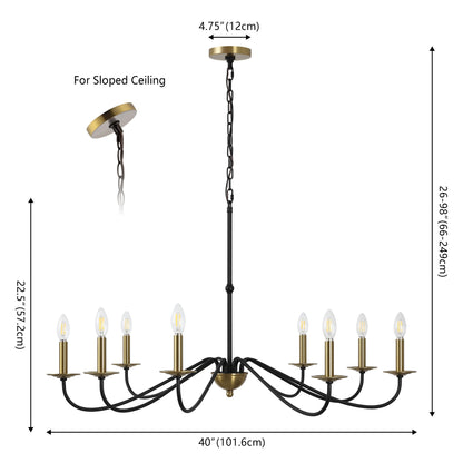34.75 6-Light Iron LED Chandelier, by JONATHAN Y