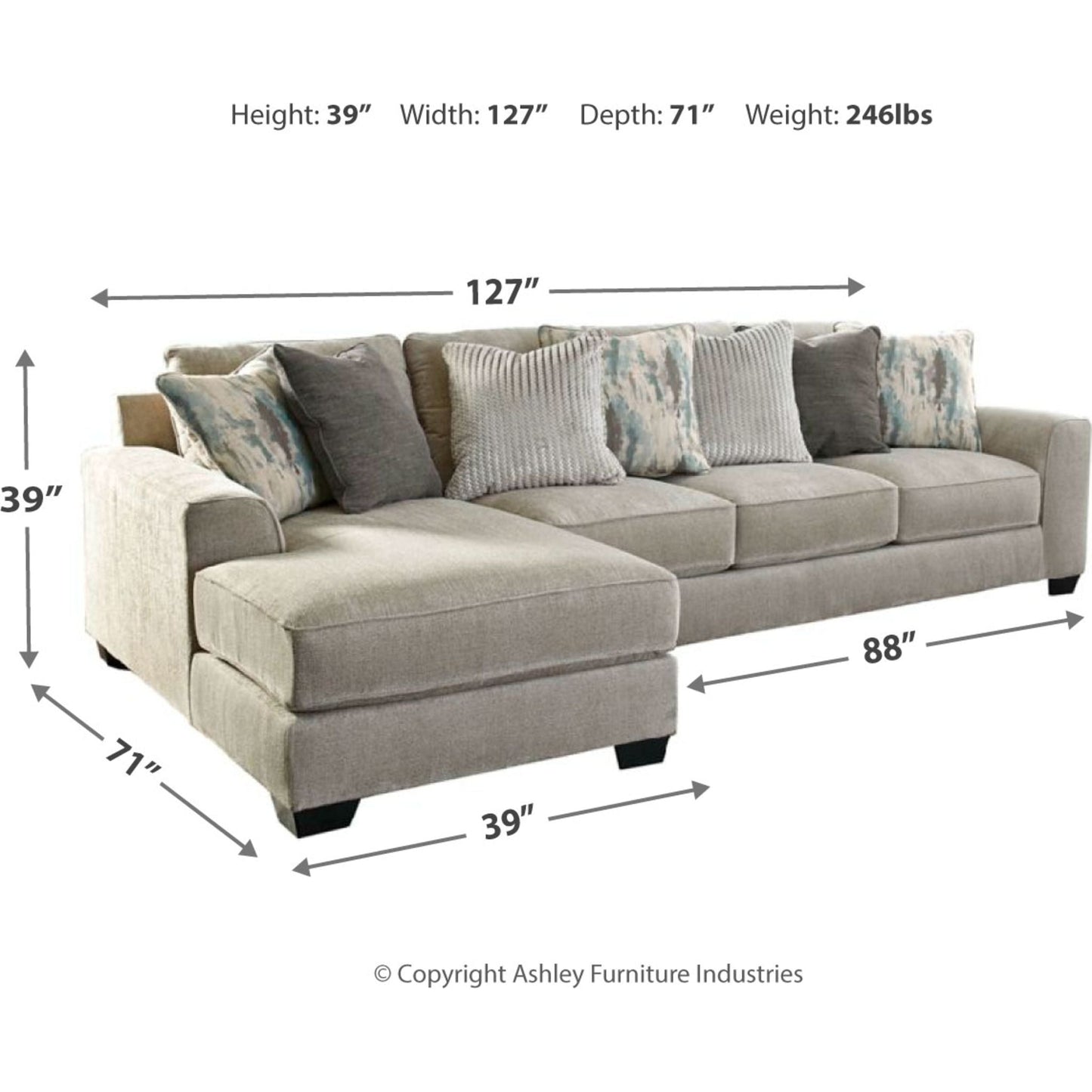 Ardsley 2 Piece Sectional with Chaise