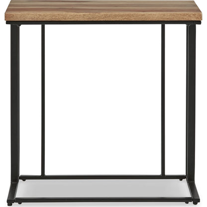 Bellwick Chair Side End Table - Natural/Black