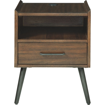 Calmoni End Table - Brown