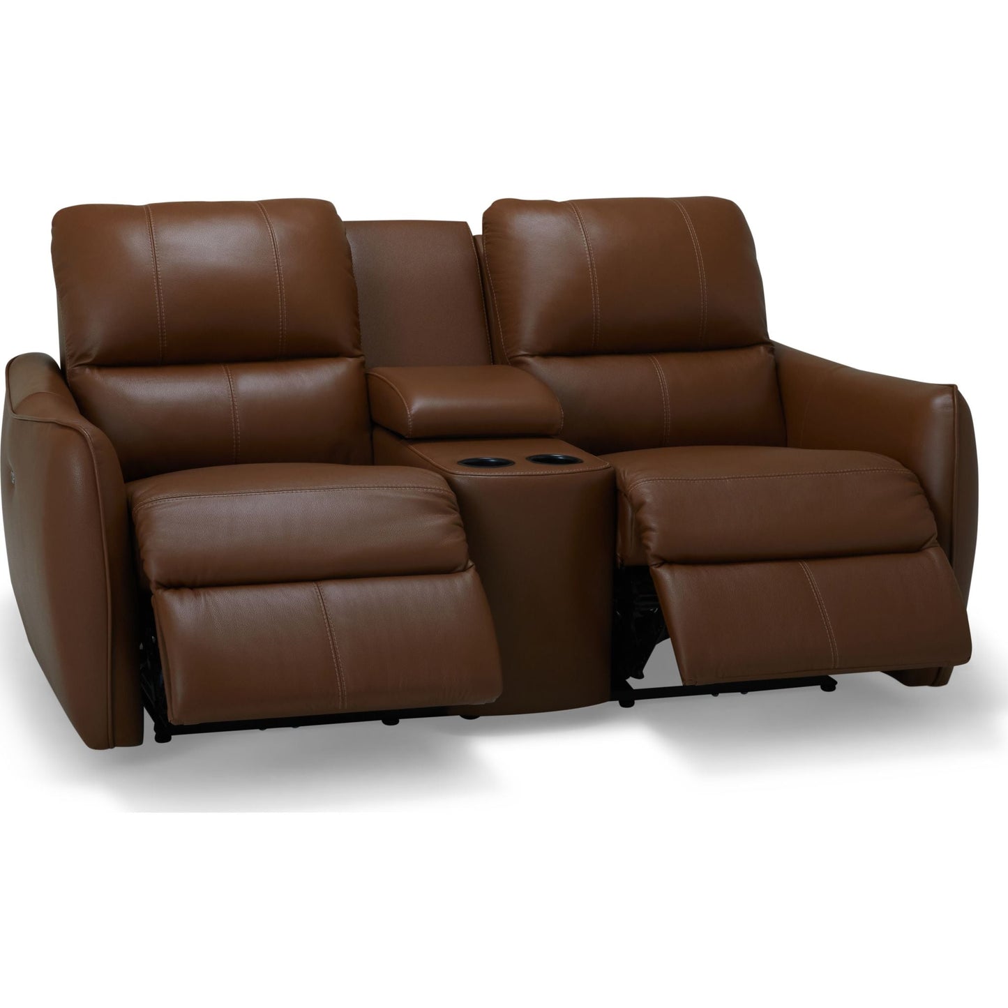 Arlo Power Reclining Loveseat w/ Console - Valencia Biscotti
