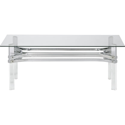 Braddoni Coffee Table - Chrome Finish