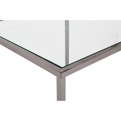 Cross Over End Table - Glass