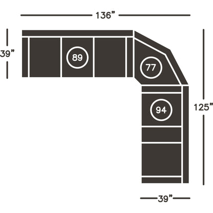 Acieona Dual Reclining Sofa w/Drop Table - Slate