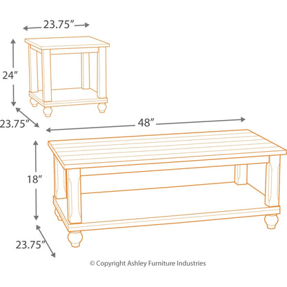 Cloudhurst 3 Pack Tables - White