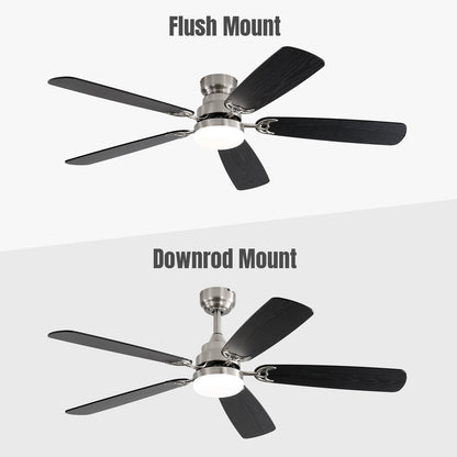 48 and 52 Integrated LED Ceiling Fan with Light and Remote, Reversible DC Motor