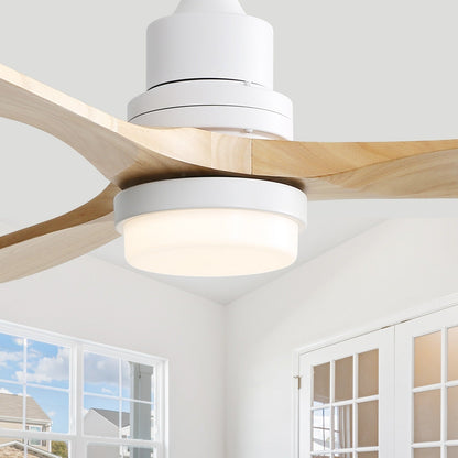 48 and 52 Integrated LED Ceiling Fan with Light and Remote, Reversible DC Motor