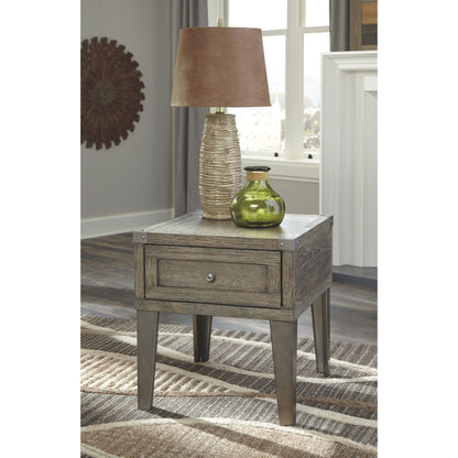 Chazney End Table - Rustic Brown