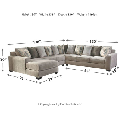 Ardsley 4 Piece Sectional with Chaise