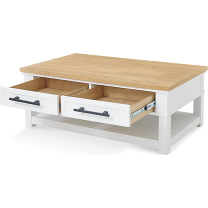 Ashbryn Coffee Table - White/Natural