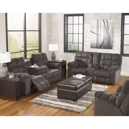 Acieona Reclining Loveseat w/Console - Slate