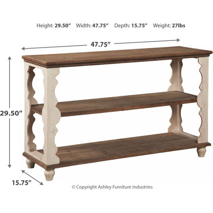 Alwyndale Accent Table - Antique White/Brown