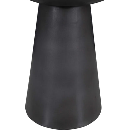 Circularity Chairside End Table - White and Gunmetal