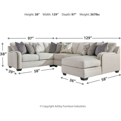Dellara 4 Piece Sectional with Chaise