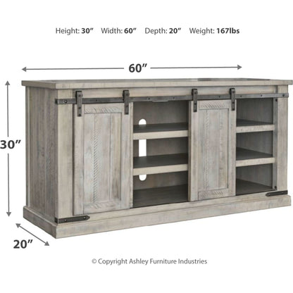 Carynhurst TV Stand - Whitewash