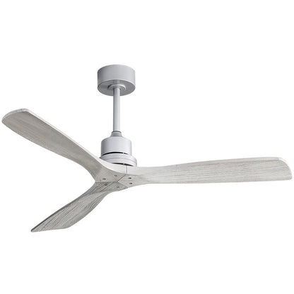 52 inch Modern Solid Wood / ABS Ceiling Fan With Remote Control(No Light),6 WInd Speed,Reversible Airflow