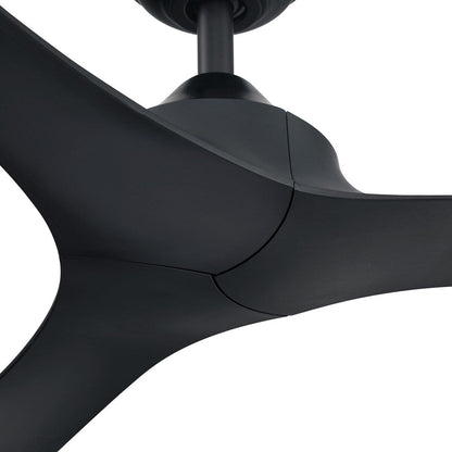 56 Modern Black 3-Blade Propeller DC Ceiling Fan with Remote